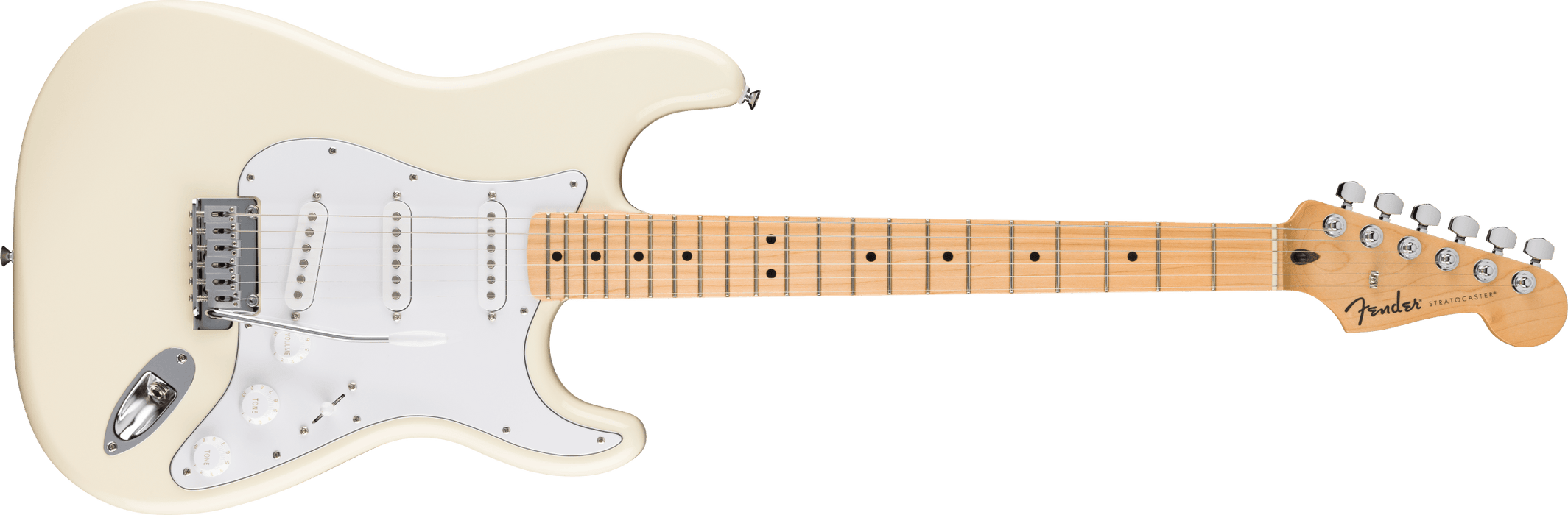 Fender Standard Stratocaster®, Maple Fingerboard, White Pickguard, Olympic White