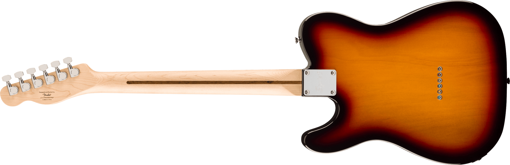 Fender Squier  Affinity Series® Telecaster® Thinline, Maple Fingerboard, White Pickguard, 3-Color Sunburst