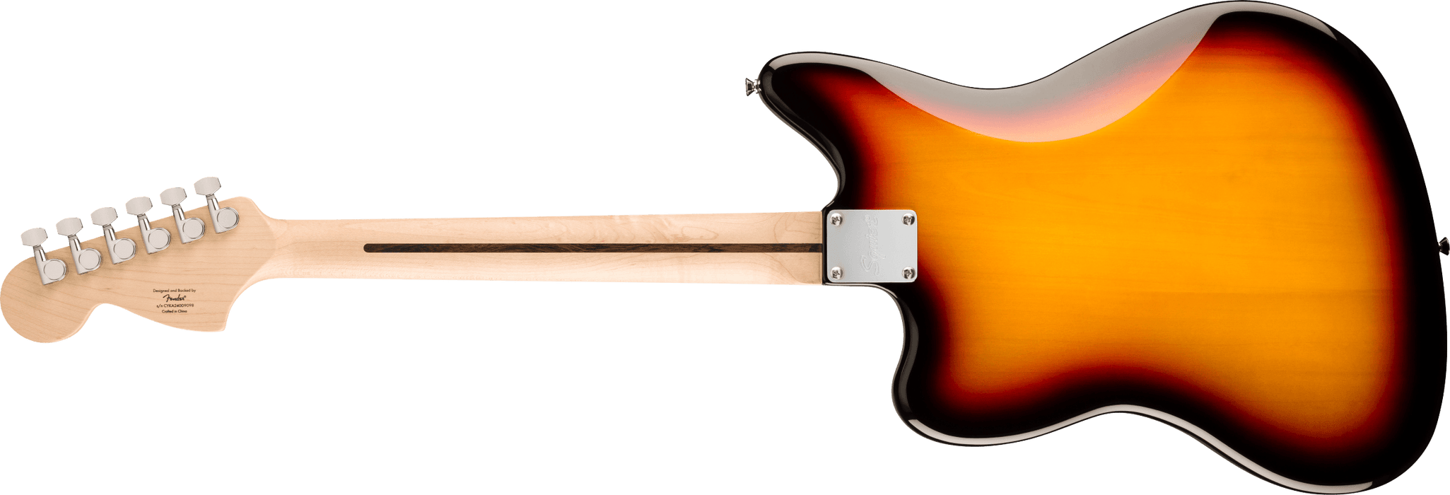 Fender Squier Affinity Series® Jaguar®, Laurel Fingerboard, Black Pickguard, 3-Color Sunburst