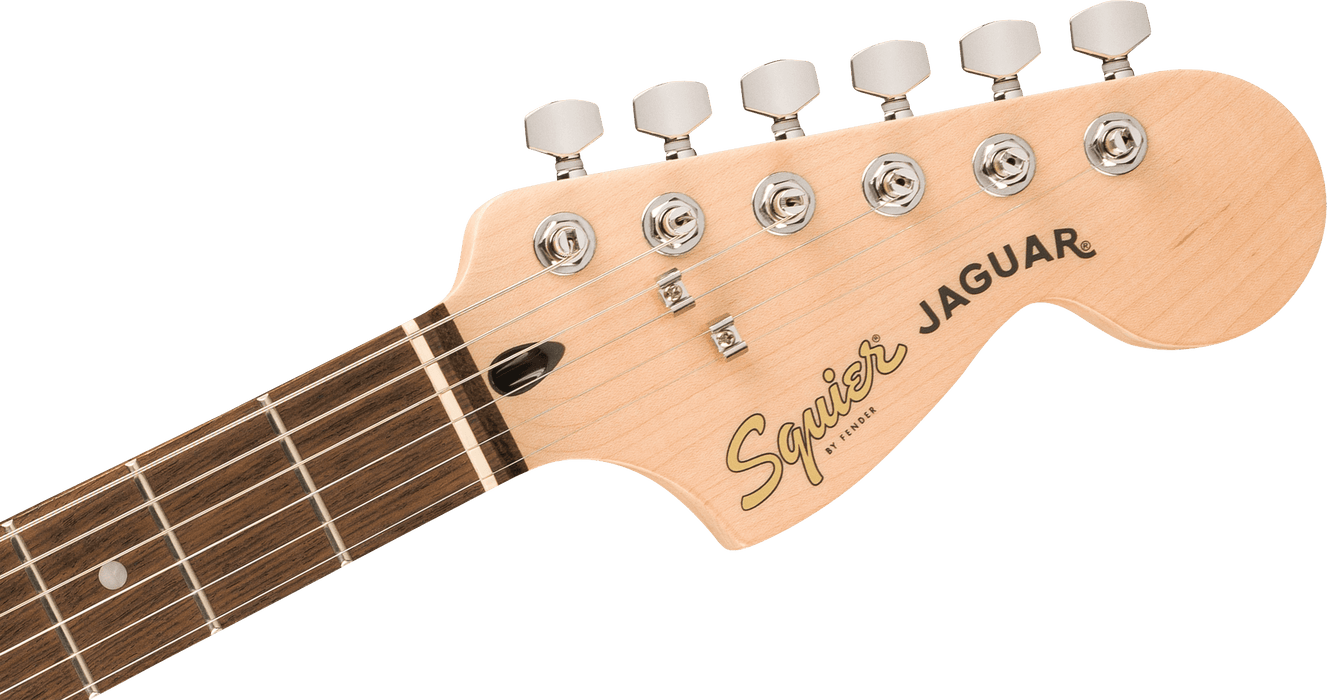 Fender Squier Affinity Series® Jaguar®, Laurel Fingerboard, Black Pickguard, 3-Color Sunburst