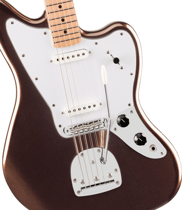 Fender Squier Affinity Series® Jaguar®, Maple Fingerboard, White Pickguard, Mystic Metallic Brown