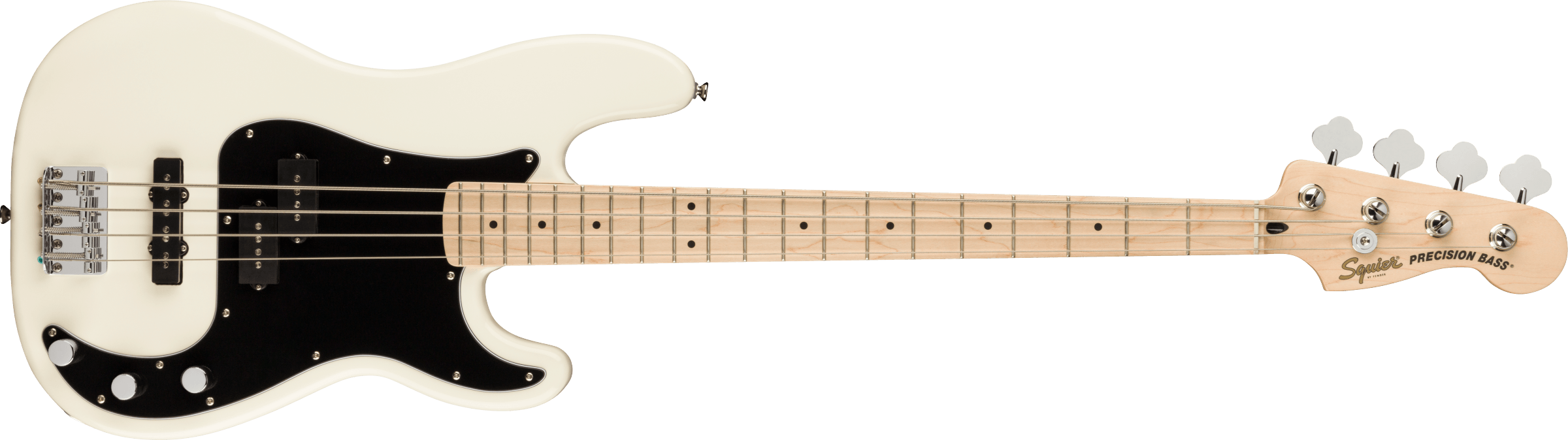 Fender Squier Affinity Series® Precision Bass® PJ, Maple Fingerboard, Black Pickguard, Olympic White