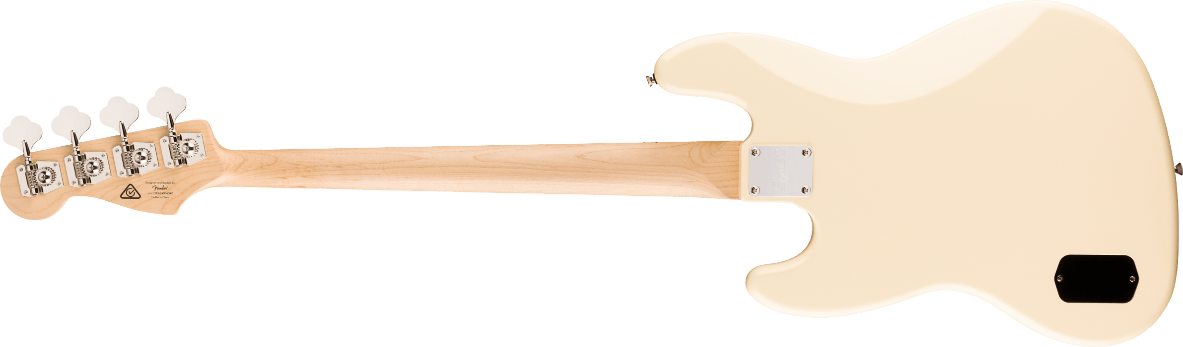 Fender Squier Affinity Series® Active Jazz Bass®, Maple Fingerboard, Black Pickguard, Olympic White