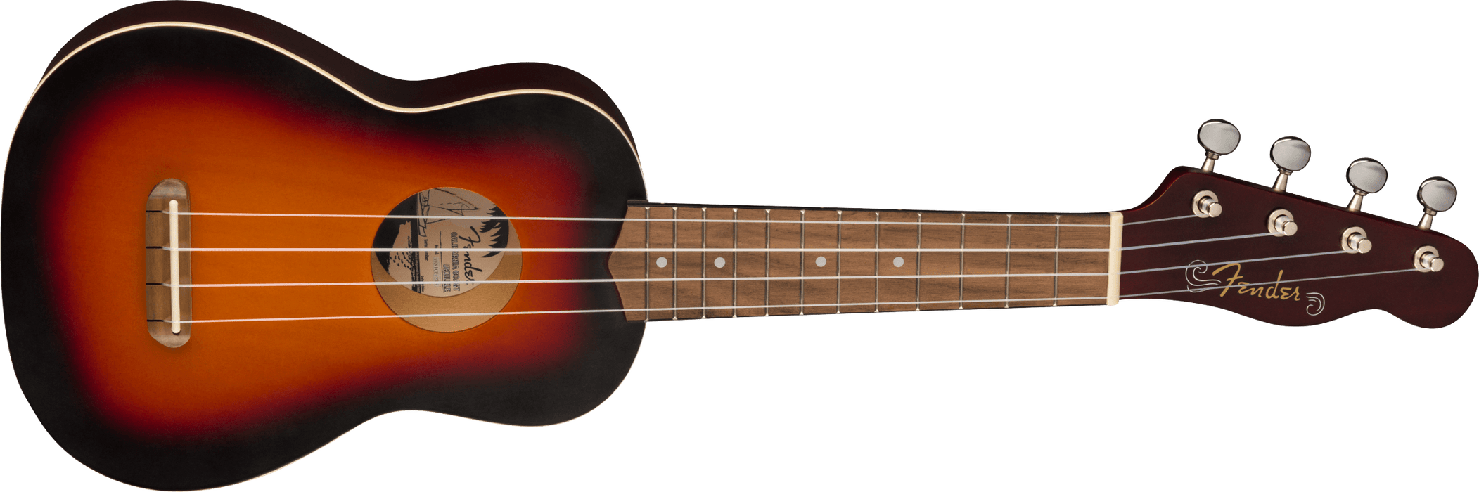 Fender Venice Soprano Uke, Walnut Fingerboard, 2-Color Sunburst