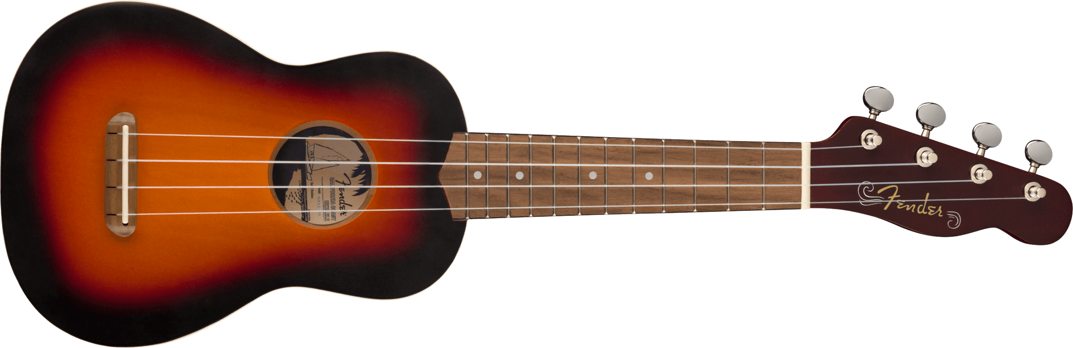 Fender Venice Soprano Uke, Walnut Fingerboard, 2-Color Sunburst