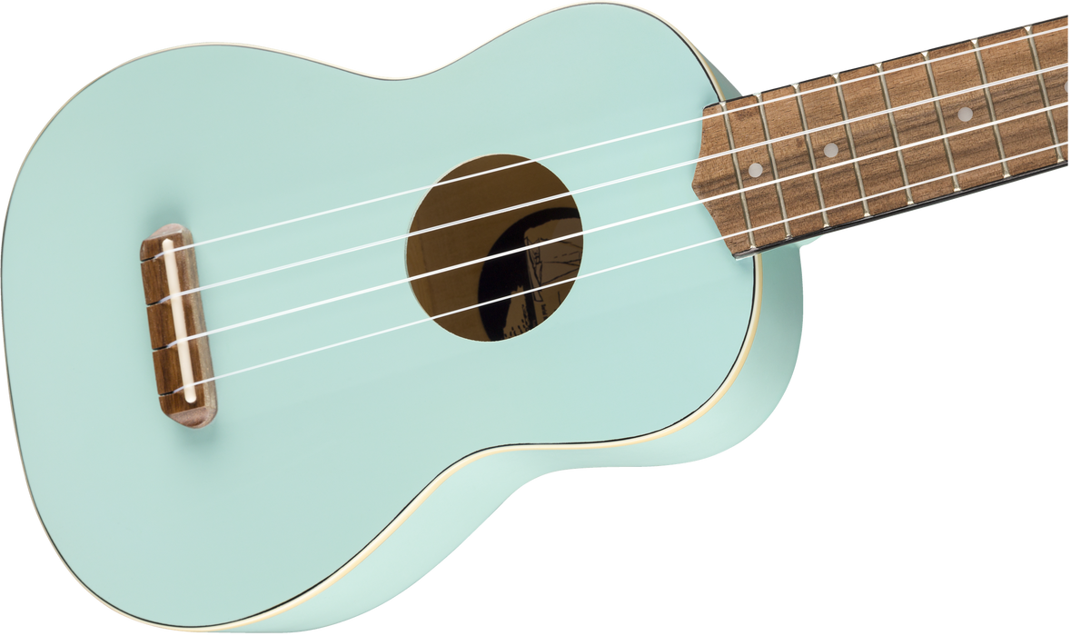 Fender Venice Soprano Uke, Walnut Fingerboard, Daphne Blue