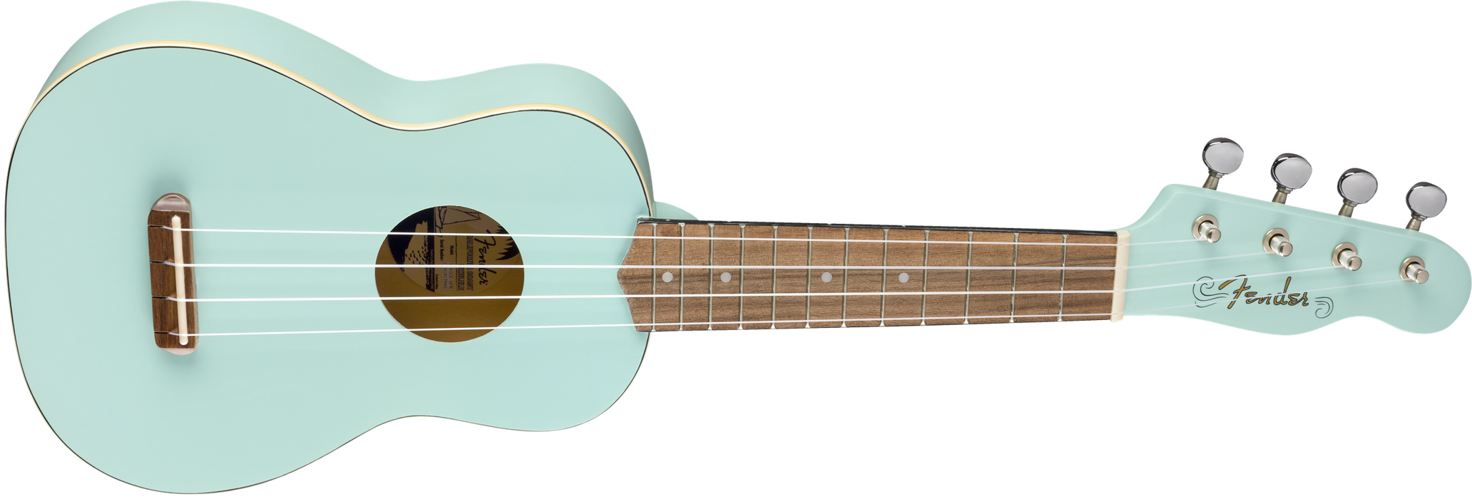 Fender Venice Soprano Uke, Walnut Fingerboard, Daphne Blue
