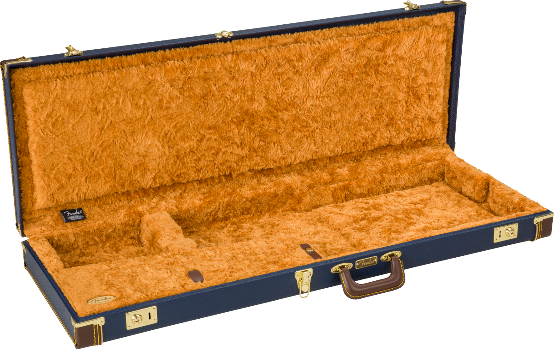 Fender Classic Series Wood Case Strat/Tele, Navy Blue - Guitar Warehouse