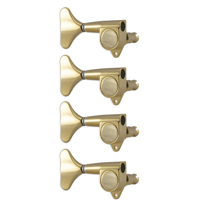 Grover Mini Bass Machineheads ~ 4 in-line ~ Gold Left Hand