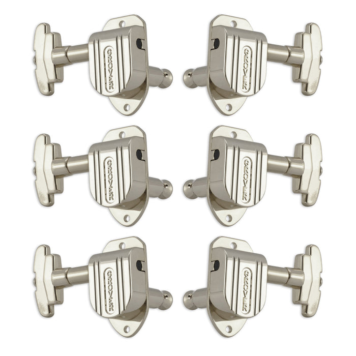 Grover Imperial Machineheads ~ 3+3 ~ Nickel
