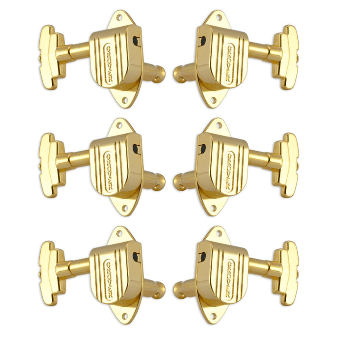 Grover Vintage Imperial Machineheads ~ 3+3 ~ Gold