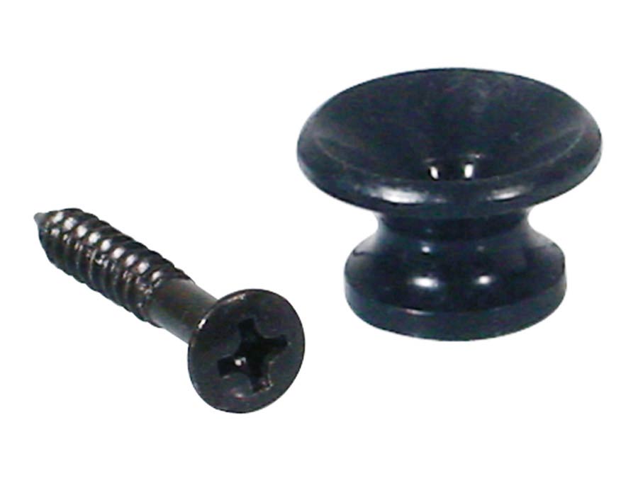 Black Metal Strap Pin / Button - 2 Pack