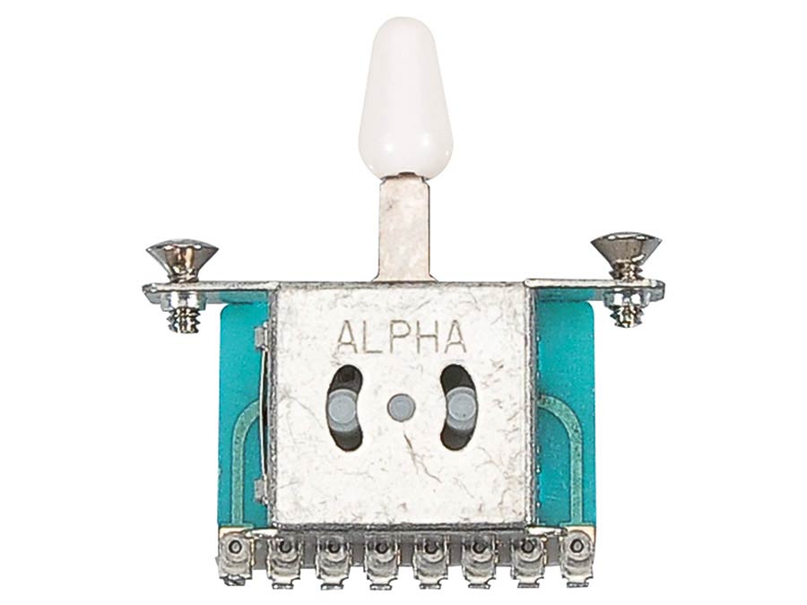 Boston 5-Way Switch | For TELE/STRAT | with Bolts & Switch Tip - White