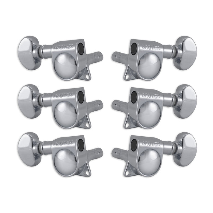 Grover Mini Locking Rotomatics Machineheads ~ 6 in-line ~ Chrome