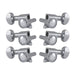 Grover Mini Locking Rotomatics Machineheads ~ 6 in-line ~ Chrome