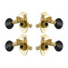 GroverSta-Tite Ukulele Pegs (Set of 4) ~ Gold ~ Black