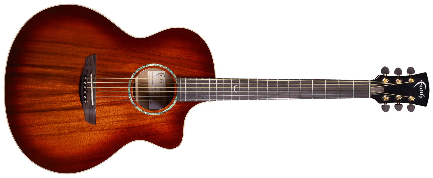 Faith Neptune Blood Moon Electro Acoustic Guitar w/Hardcase - Cutaway - Solid Trembesi