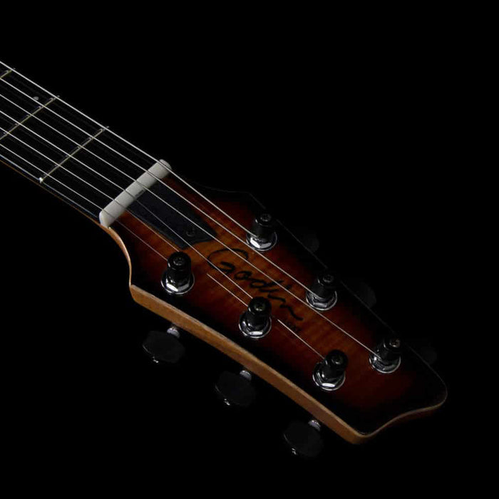Godin LGXT 3 Voice Electric Guitar ~ Cognac Burst Flame