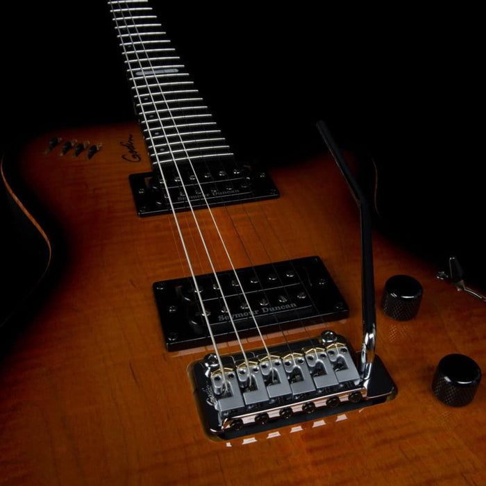 Godin LGXT 3 Voice Electric Guitar ~ Cognac Burst Flame