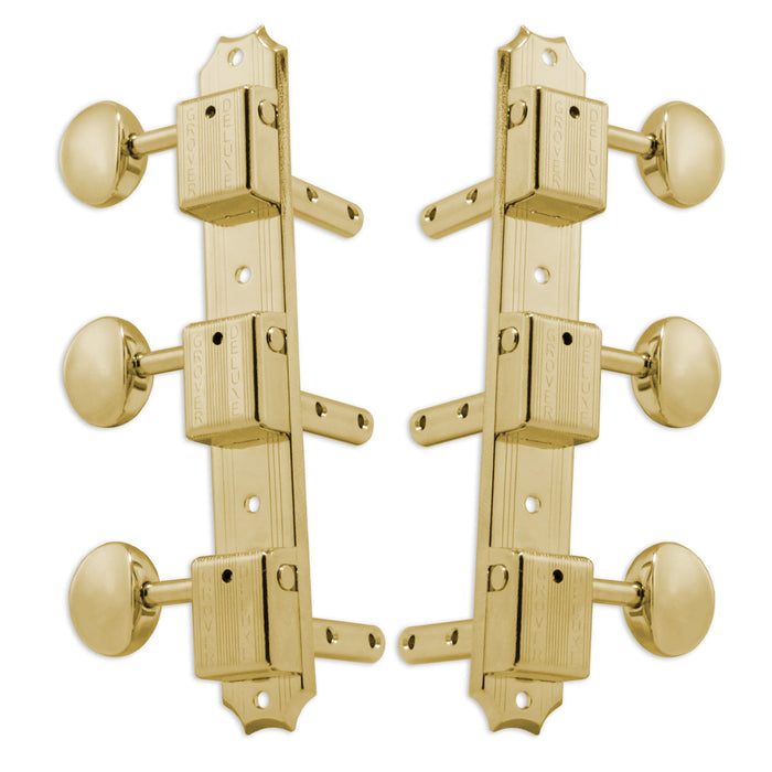 Grover Vintage Machineheads ~ 3+3 ~ Horizontal ~ Gold