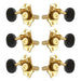 Grover STA-TITE Machineheads ~ 3+3 ~ Horizontal ~ Gold ~ Ebony Buttons