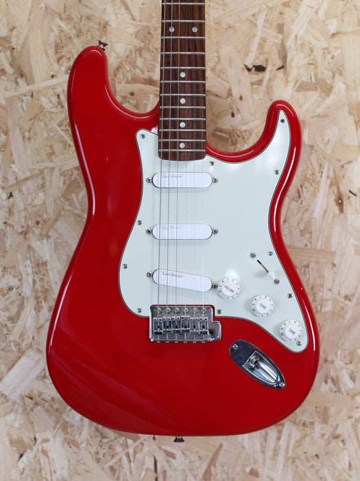 2002 Squier Affinity Stratocaster in  Red c/w Lace Sensor Pickups - Pre-Owned