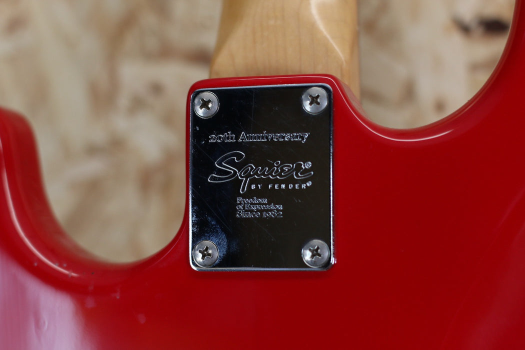 2002 Squier Affinity Stratocaster in  Red c/w Lace Sensor Pickups - Pre-Owned