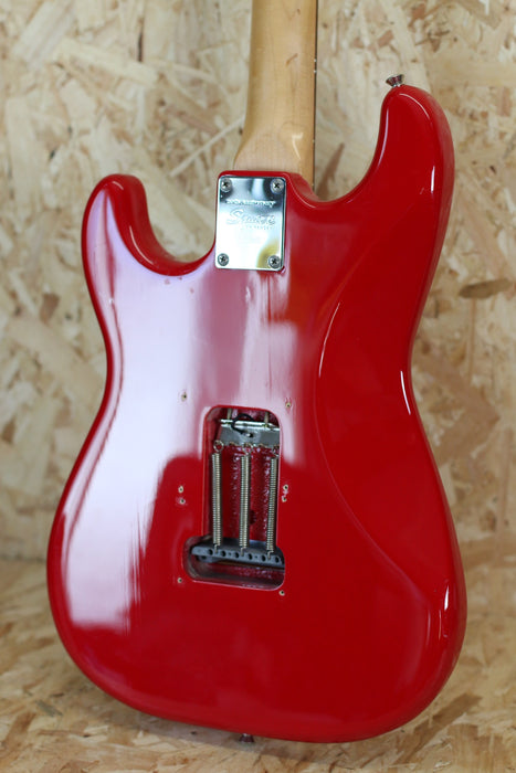 2002 Squier Affinity Stratocaster in  Red c/w Lace Sensor Pickups - Pre-Owned
