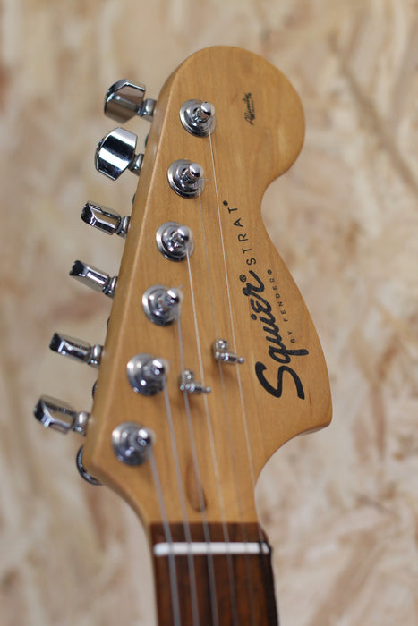 2002 Squier Affinity Stratocaster in  Red c/w Lace Sensor Pickups - Pre-Owned