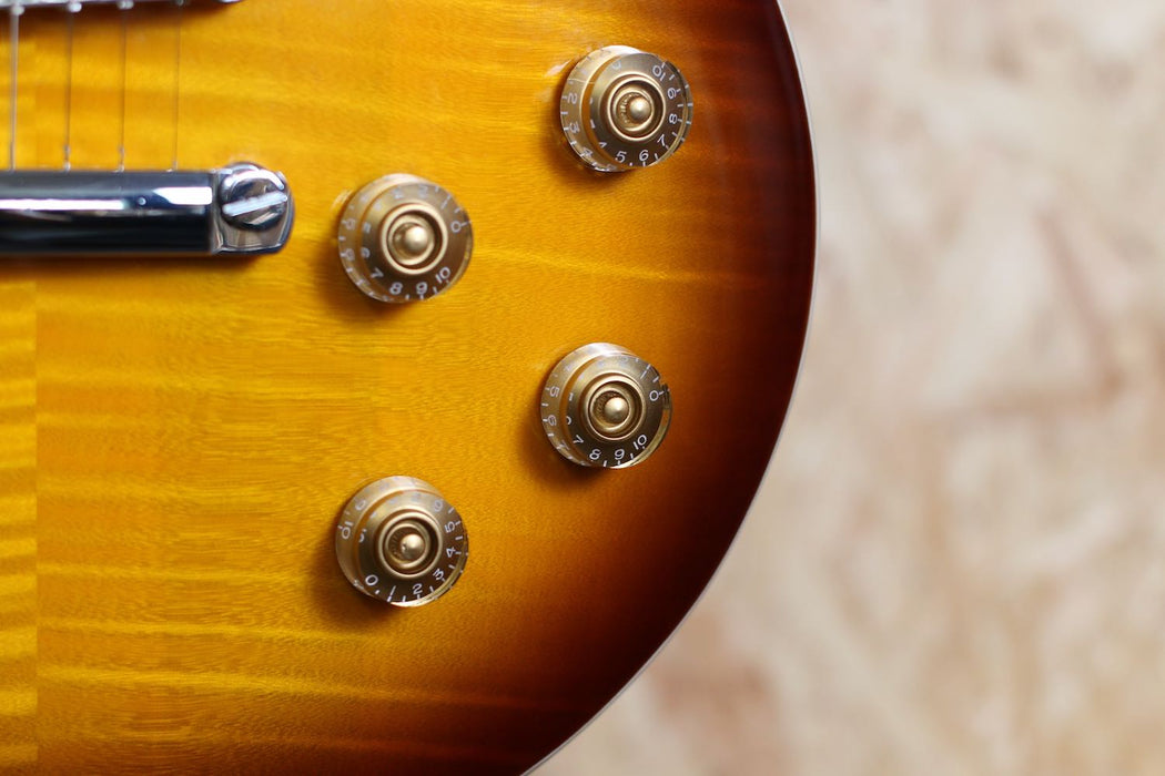 Vintage V100 Electric Guitar Flamed Iced Tea Burst - Pre-owned