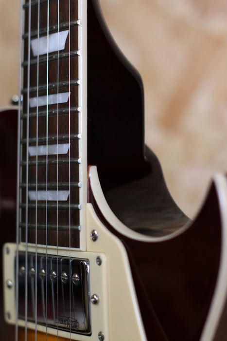 Vintage V100 Electric Guitar Flamed Iced Tea Burst - Pre-owned