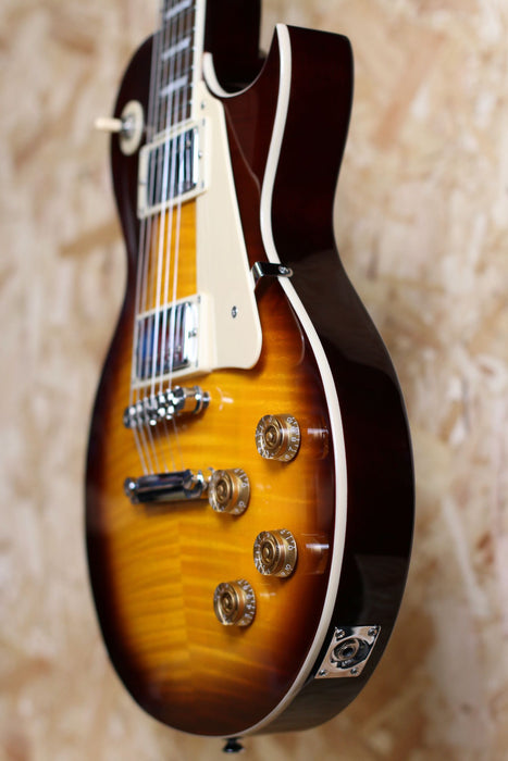 Vintage V100 Electric Guitar Flamed Iced Tea Burst - Pre-owned