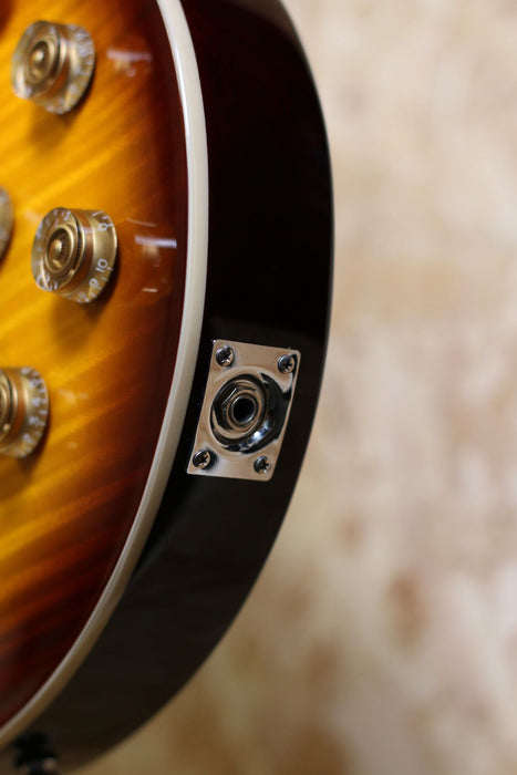 Vintage V100 Electric Guitar Flamed Iced Tea Burst - Pre-owned