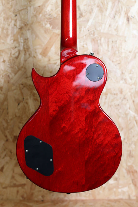 Vintage V100 Electric Guitar Cherry Red Burst AA Flame - Pre-owned