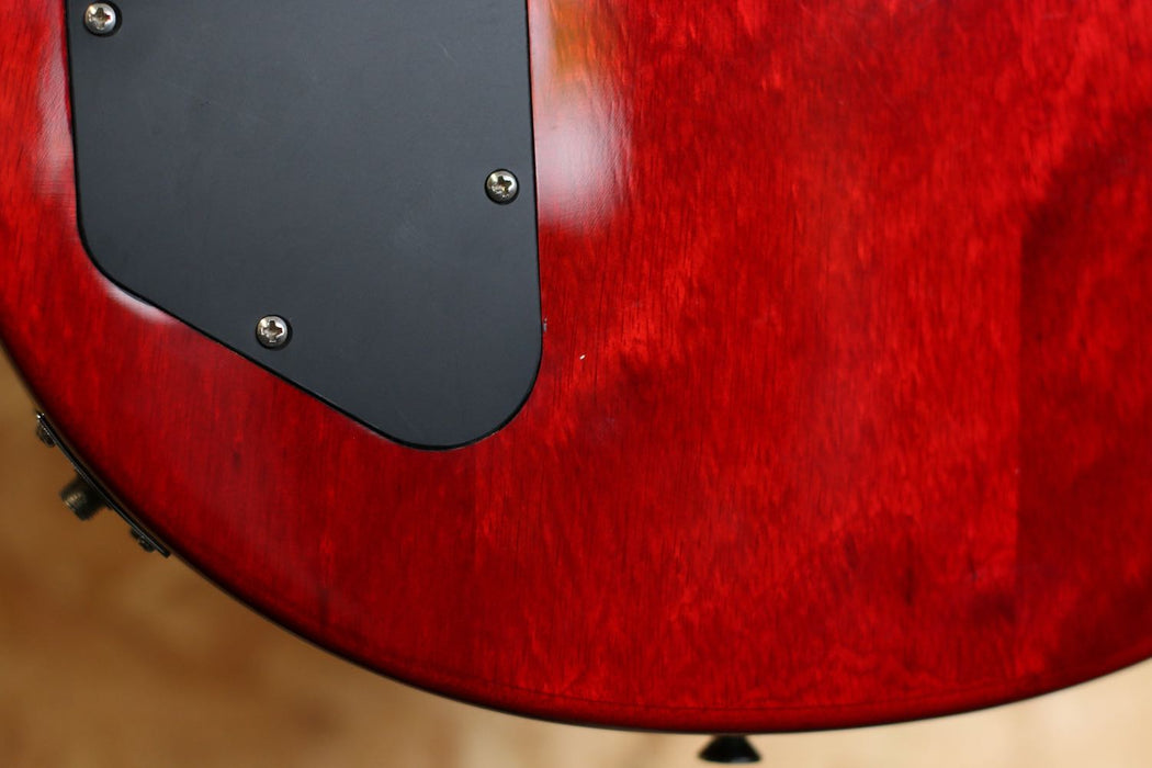 Vintage V100 Electric Guitar Cherry Red Burst AA Flame - Pre-owned