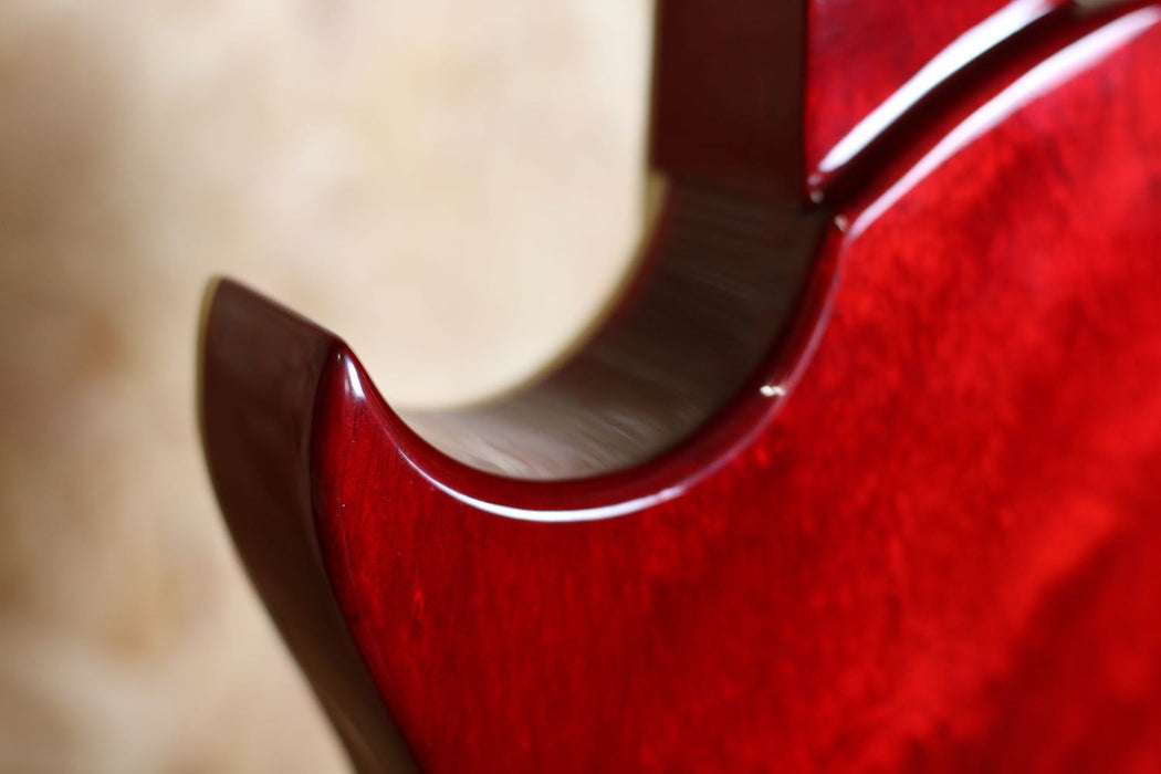 Vintage V100 Electric Guitar Cherry Red Burst AA Flame - Pre-owned