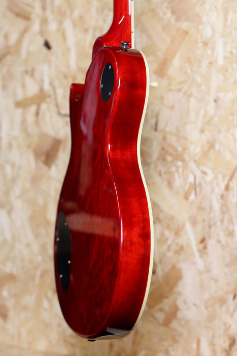 Vintage V100 Electric Guitar Cherry Red Burst AA Flame - Pre-owned