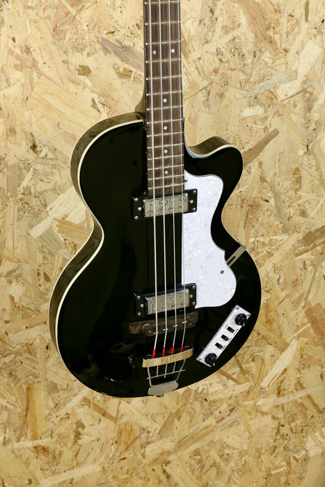 Hofner Ignition SE Club Hollow Body Bass Guitar Black - Pre-owned