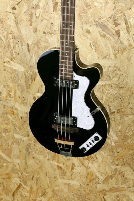 Hofner Ignition SE Club Hollow Body Bass Guitar Black - Pre-owned