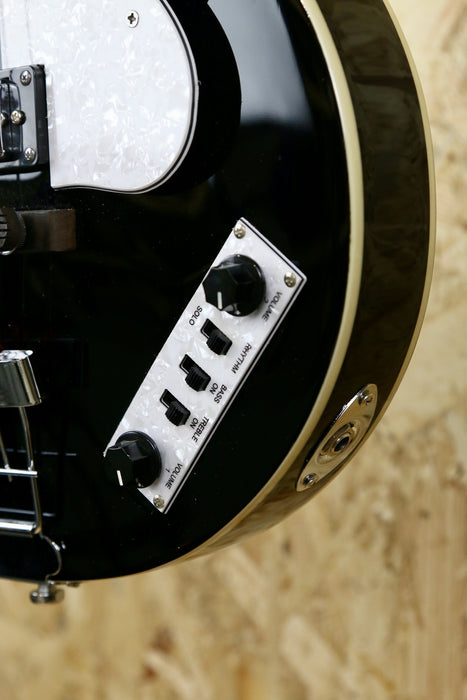 Hofner Ignition SE Club Hollow Body Bass Guitar Black - Pre-owned