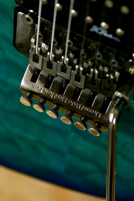 BC Rich Mockingbird w/Floyd Rose ST in Transparent Blue/Green Burst MIK - Pre-Owned