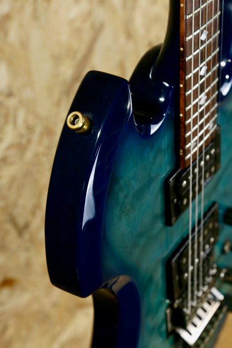 BC Rich Mockingbird w/Floyd Rose ST in Transparent Blue/Green Burst MIK - Pre-Owned