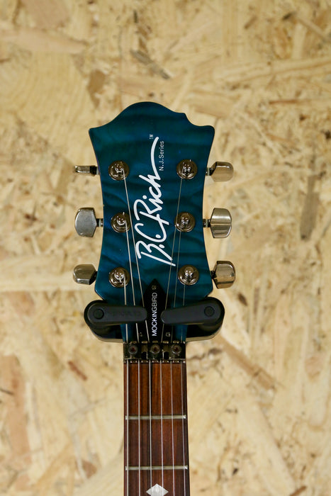 BC Rich Mockingbird w/Floyd Rose ST in Transparent Blue/Green Burst MIK - Pre-Owned