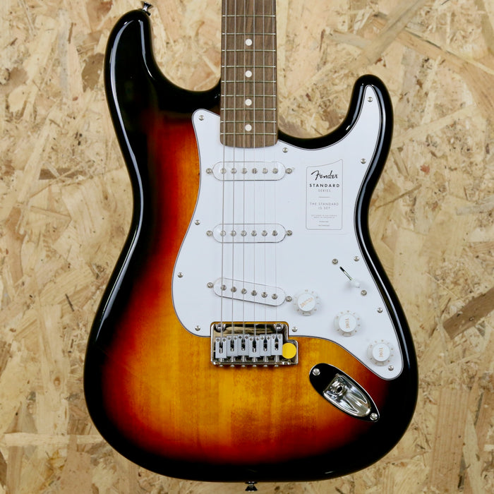 Fender Standard Stratocaster®, Laurel Fingerboard, White Pickguard, 3-Color Sunburst