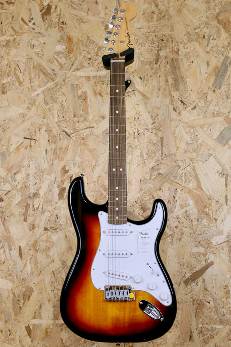 Fender Standard Stratocaster®, Laurel Fingerboard, White Pickguard, 3-Color Sunburst