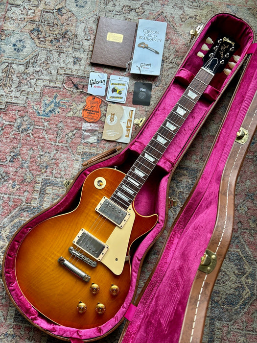 2017 Gibson Les Paul Custom Shop R8 1958 Historic Re-issue - Honey Burst - VOS