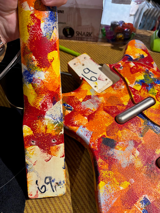 ON HOLD - Danelectro '59 DC Original Spec Limited Edition Psychedelic Guitar Hand Painted 69/200 - Pre-Owned