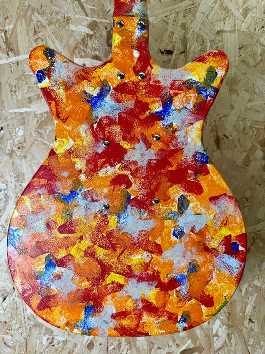 ON HOLD - Danelectro '59 DC Original Spec Limited Edition Psychedelic Guitar Hand Painted 69/200 - Pre-Owned