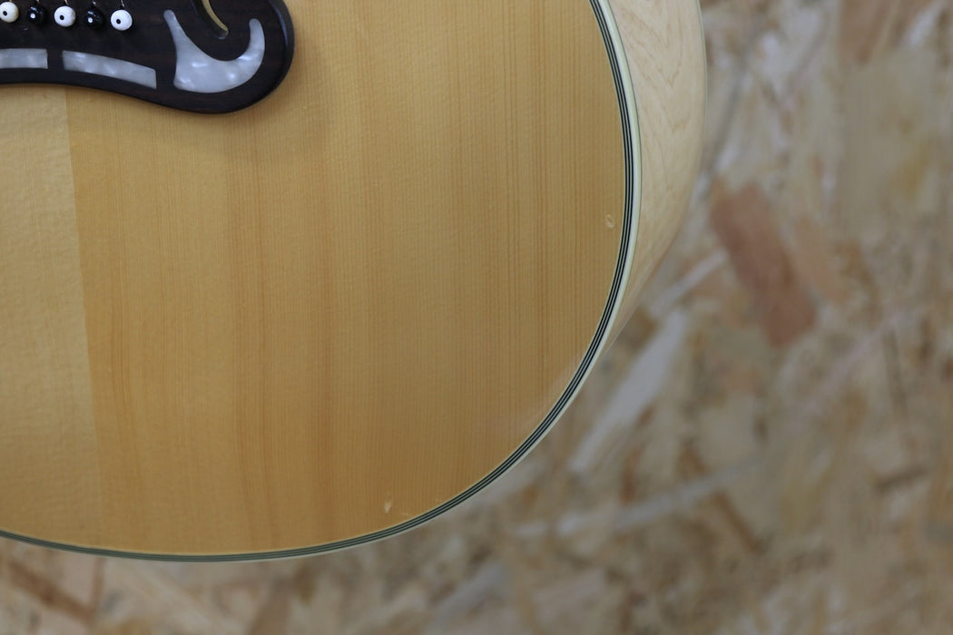 2013 Epiphone EJ200CE Jumbo Electro Acoustic Cutaway in Natural - Pre-Owned