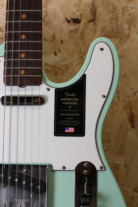 Fender American Vintage II 1963 Telecaster®, Rosewood Fingerboard, Surf Green - Pre-owned *As New - ON-HOLD